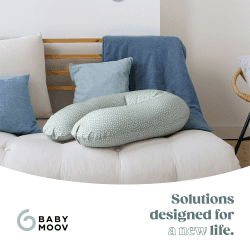 Image showing the Buddy Pregnancy Pillow with Silent Micro Beads, Cloudy Khaki product.